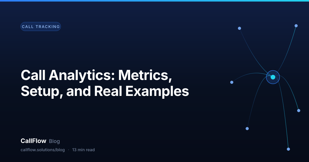 Call Analytics: Metrics, Setup, and Real Examples – Call Tracking article from the CallFlow blog
