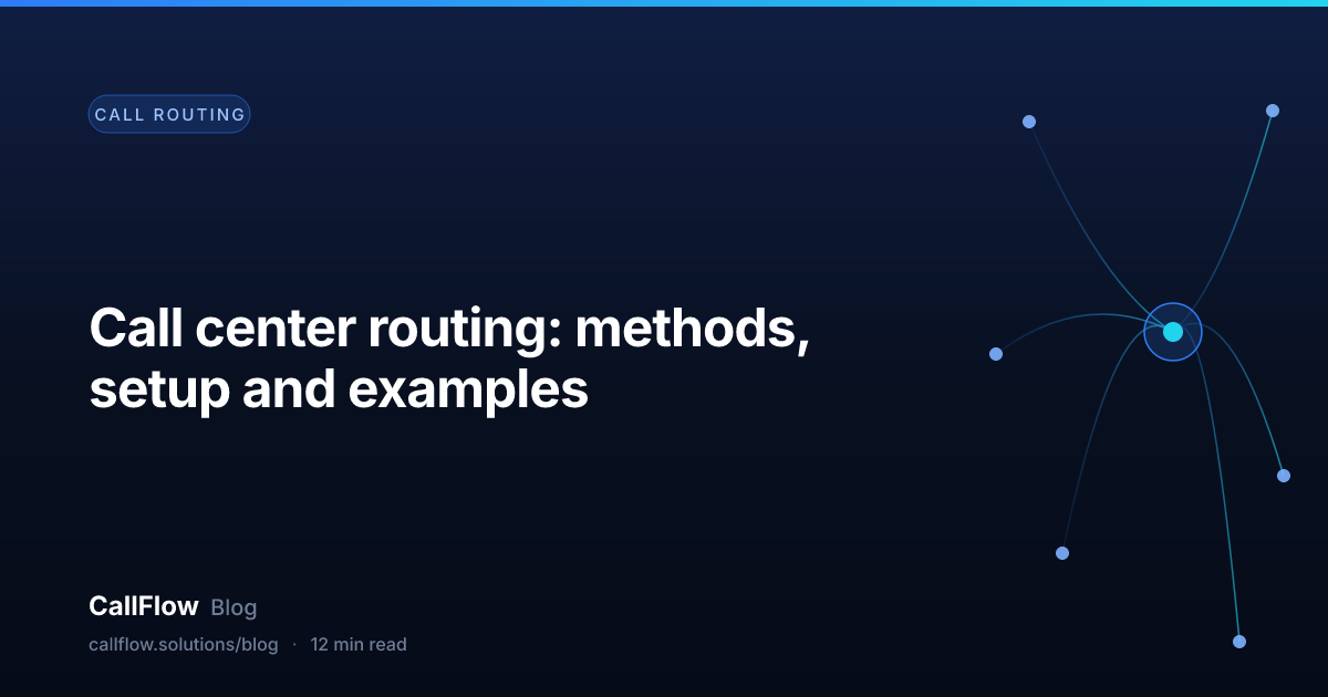 Call center routing: methods, setup and examples – Call Routing article from the CallFlow blog