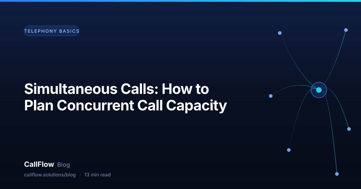 Simultaneous Calls: How to Plan Concurrent Call Capacity – Telephony Basics article from the CallFlow blog