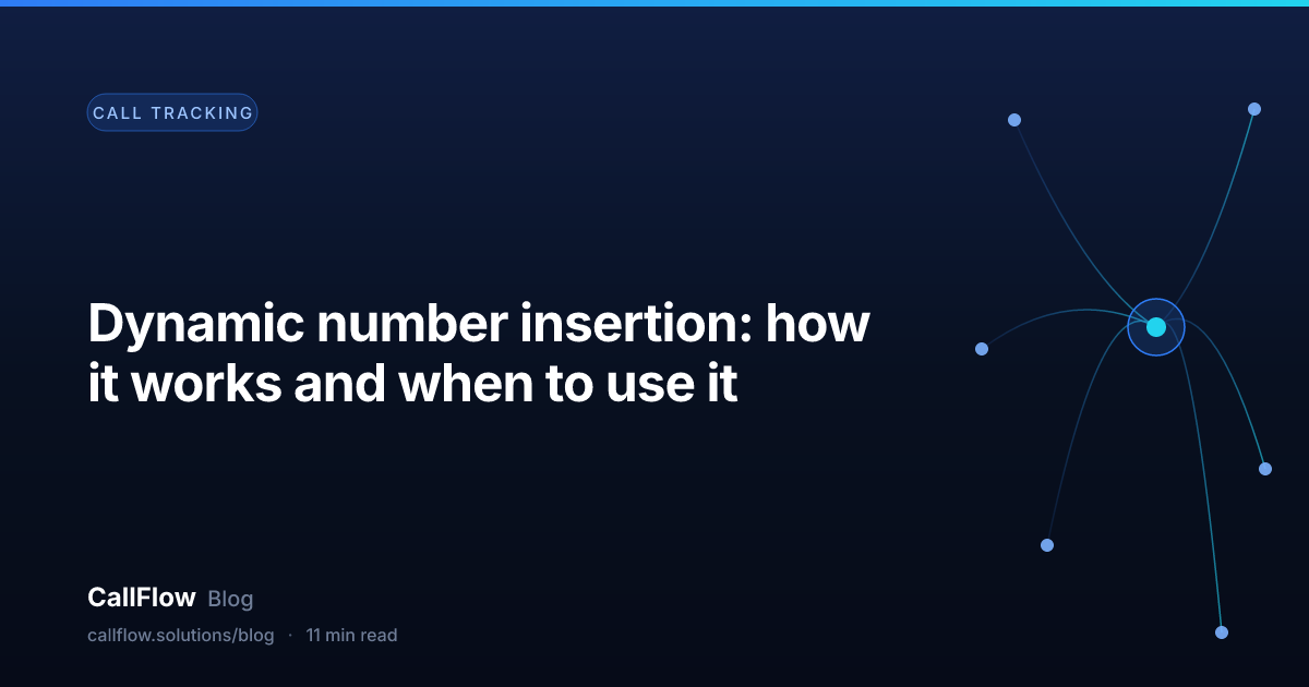 Dynamic number insertion: how it works and when to use it – Call Tracking article from the CallFlow blog