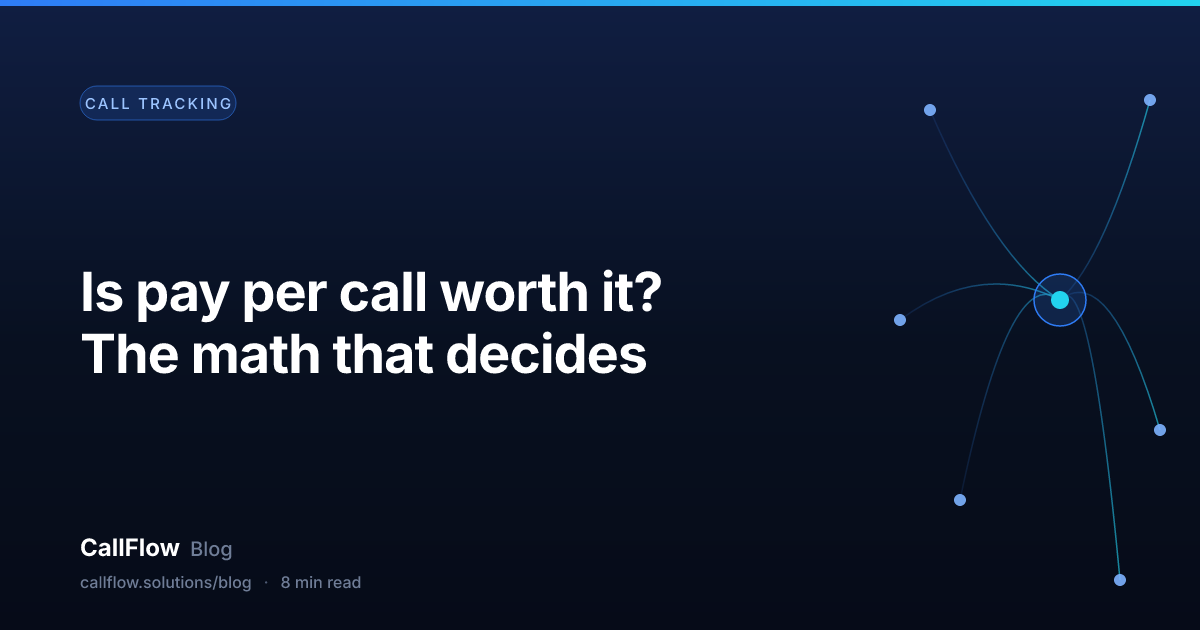 Is pay per call worth it? The math that decides – Call Tracking article from the CallFlow blog