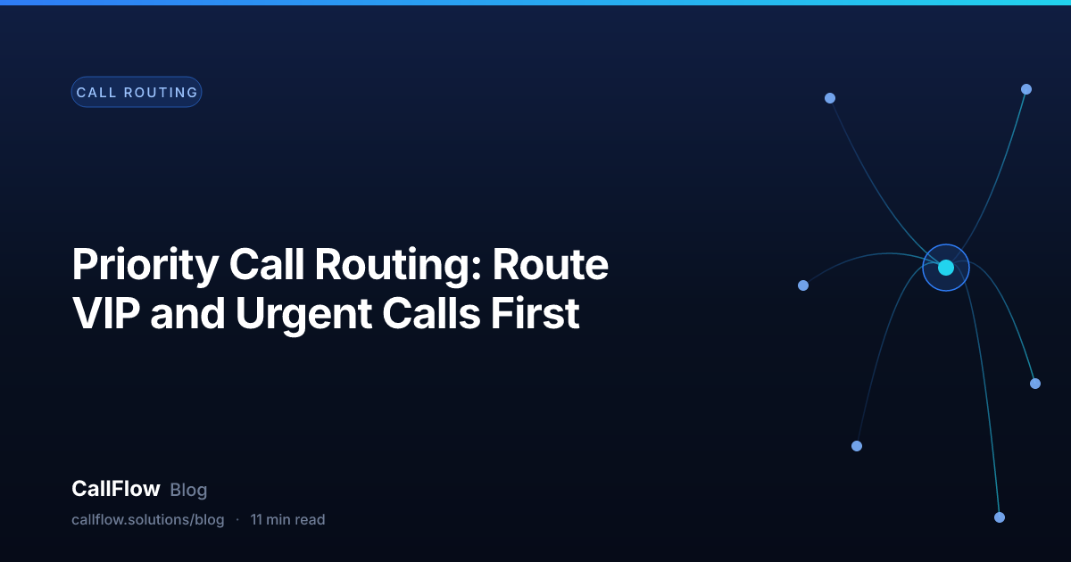 Priority Call Routing: Route VIP and Urgent Calls First – Call Routing article from the CallFlow blog