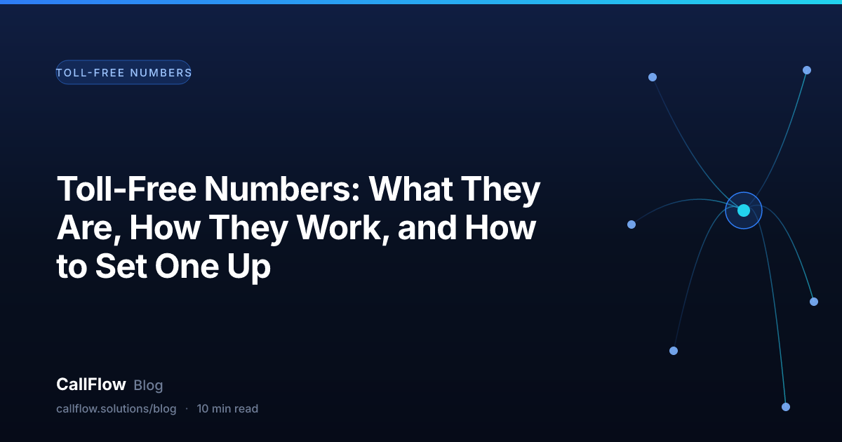 Toll-Free Numbers: What They Are, How They Work, and How to Set One Up – Toll-Free Numbers article from the CallFlow blog