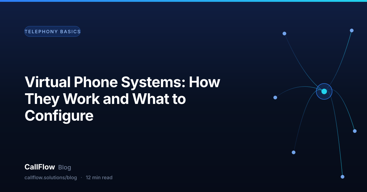 Virtual Phone Systems: How They Work and What to Configure – Telephony Basics article from the CallFlow blog